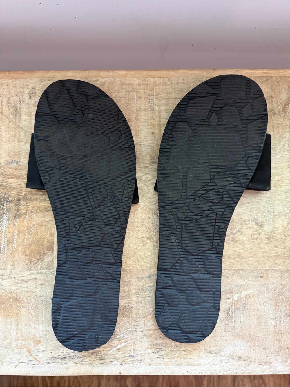 Volcom Black Slide Sandals with Tan Footbed - Picture 3 of 3